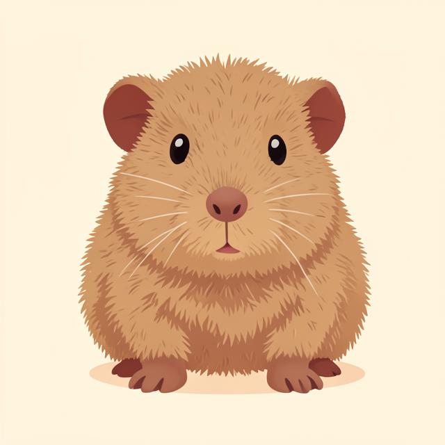 Teddy Guinea Pig illustration